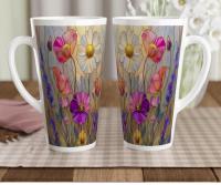 Latte 17oz Ceramic Mug - Coffee or Tea Cup, Extra Tall