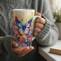 Latte 17oz Ceramic Mug - Coffee or Tea Cup, Extra Tall