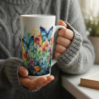 Latte 17oz Ceramic Mug - Coffee or Tea Cup, Extra Tall