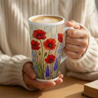 Latte 17oz Ceramic Mug - Coffee or Tea Cup, Extra Tall