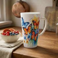 Latte 17oz Ceramic Mug - Coffee or Tea Cup, Extra Tall