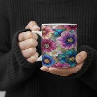 Floral Cups -  Large and Small Ceramic Mugs