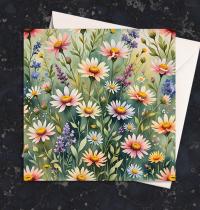 Flowers - Original Art Card - Single Card or Bulk 10 Pack of Gift Cards