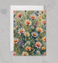 Flowers - Original Art Card - Single Card or Bulk 10 Pack of Gift Cards