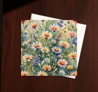 Flowers - Original Art Card - Single Card or Bulk 10 Pack of Gift Cards
