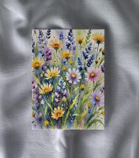 Flowers - Original Art Card - Single Card or Bulk 10 Pack of Gift Cards
