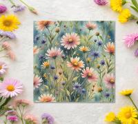 Flowers - Original Art Card - Single Card or Bulk 10 Pack of Gift Cards