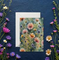 Flowers - Original Art Card - Single Card or Bulk 10 Pack of Gift Cards