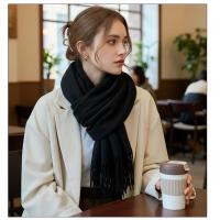 Black Blanket Scarf and Shawl - Super Soft Pashmina Wide Scarf