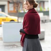 Wine Pashmina, Blanket Shawl - Lightweight Wide Scarf and Wrap