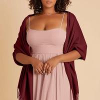 Wine Pashmina, Blanket Shawl - Lightweight Wide Scarf and Wrap