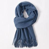 Denim Blue Pashmina, Blanket Shawl - Lightweight Wide Scarf and Wrap