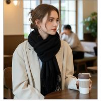 Black Pashmina, Blanket Shawl - Lightweight Wide Scarf and Wrap