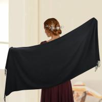 Black Pashmina, Blanket Shawl - Lightweight Wide Scarf and Wrap
