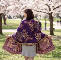 Reversible Soft Pashmina Shawl & Scarf for Women, Jacquard Brocade, Shawl, Sarong or Head Wraps