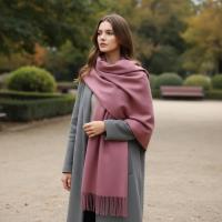 Rose Blanket Shawl - Thick Cashmere Wool Blend - Super Soft Wrap