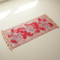 Red and Gold Pashmina Shawl & Scarf for Women, Jacquard Brocade, Stole or Wrap