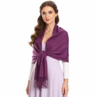 Purple Pashmina, Blanket Shawl - Lightweight Wide Scarf and Wrap