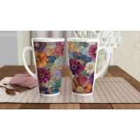 Latte 17oz Ceramic Mug - Coffee or Tea Cup, Extra Tall
