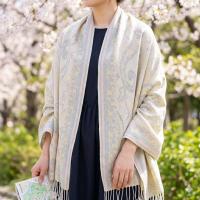 Soft Pashmina Shawl & Scarf for Women, Jacquard Brocade, Shawl, Sarong or Head Wraps