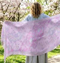 Soft Pashmina Shawl & Scarf for Women, Jacquard Brocade, Lightweight Blanket Shawl