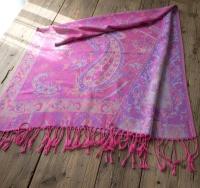 Reversible Soft Pashmina Shawl & Scarf for Women, Jacquard Brocade, Shawl, Sarong or Head Wraps