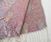 Soft Pashmina Shawl & Scarf for Women, Jacquard Brocade, Shawl, Sarong or Head Wraps