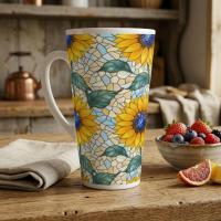 Latte 17oz Ceramic Mug - Coffee or Tea Cup, Extra Tall