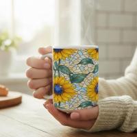 Floral Cups -  Large and Small Ceramic Mugs