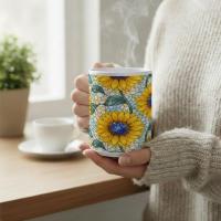 Floral Cups -  Large and Small Ceramic Mugs