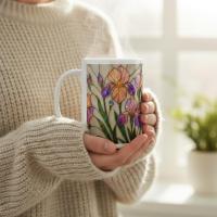 Floral Cups -  Large and Small Ceramic Mugs