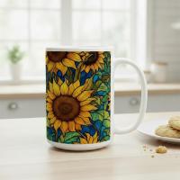 Floral Cups -  Large and Small Ceramic Mugs