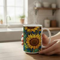 Floral Cups -  Large and Small Ceramic Mugs
