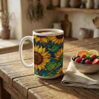 Floral Cups -  Large and Small Ceramic Mugs