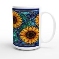 Sunflower Mug - Floral Cups -  Large and Small Ceramic Mugs
