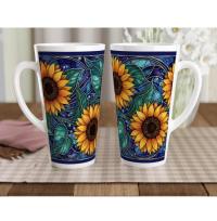 Latte 17oz Ceramic Mug - Coffee or Tea Cup, Extra Tall