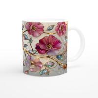 Floral Cups -  Large and Small Ceramic Mugs