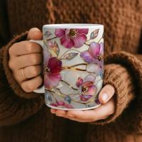 Floral Cups -  Large and Small Ceramic Mugs