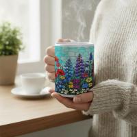 Floral Cups -  Large and Small Ceramic Mugs