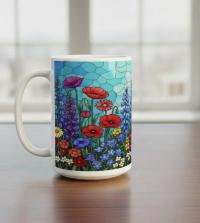 Floral Cups -  Large and Small Ceramic Mugs