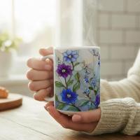 Floral Cups -  Large and Small Ceramic Mugs