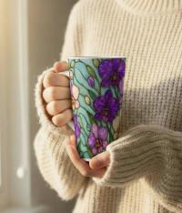 Latte 17oz Ceramic Mug - Coffee or Tea Cup, Extra Tall