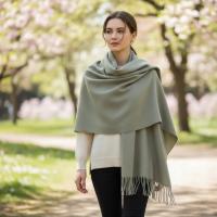 Pashmina Blanket Shawl - Thick Cashmere Wool Blend - Super Soft Wrap