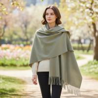 Pashmina Blanket Shawl - Thick Cashmere Wool Blend - Super Soft Wrap