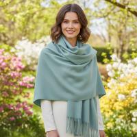 Lightweight Turquoise Pashmina, Blanket Shawl - Wide Scarf and Wrap