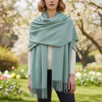 Lightweight Turquoise Pashmina, Blanket Shawl - Wide Scarf and Wrap