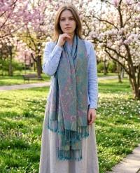 Reversible Soft Pashmina Shawl & Scarf for Women, Jacquard Brocade, Shawl, Sarong or Head Wraps