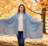 Reversible Soft Pashmina Shawl & Scarf for Women, Jacquard Brocade, Shawl, Sarong or Head Wraps
