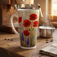 Latte 17oz Ceramic Mug - Coffee or Tea Cup, Extra Tall