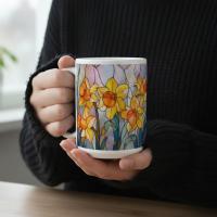 Floral Cups - Large and Small Ceramic Mugs